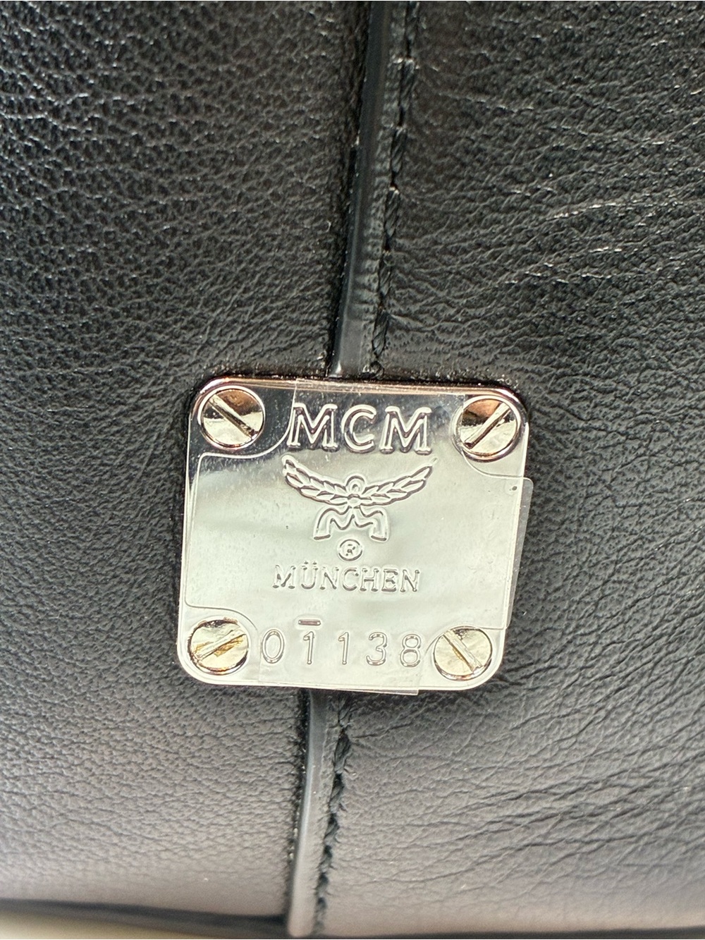 MCM Studded Diamond Disco Black Leather Mini Backpack w/ Crystal Accents - EUC - Picture 6 of 15